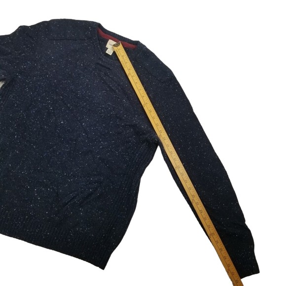 GH Bass Crewneck Sweater Mens L Acrylic Wool Grandpa Pullover Lightweight Blue - Picture 9 of 16